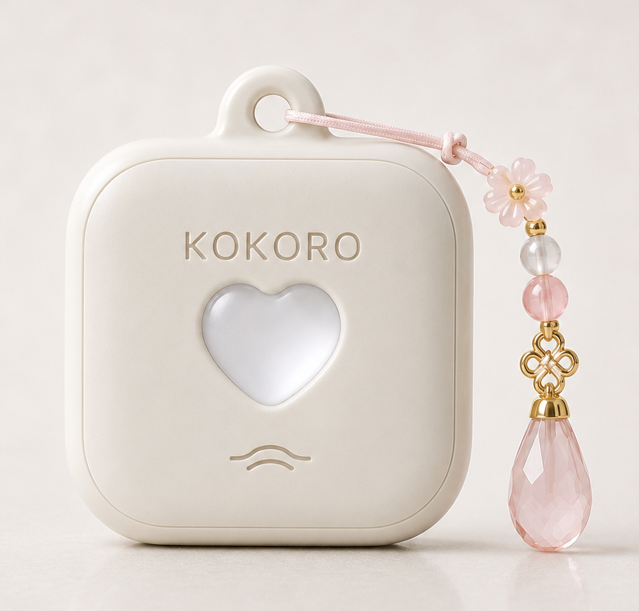 手に持つ KOKORO デバイス